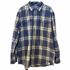 Carhartt Loose Fit Heavyweight Flannel Long-Sleeve Plaid Shirt XL tall